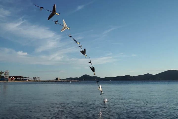 The AquaMav is inspired by the gannet in the way it enters the water
