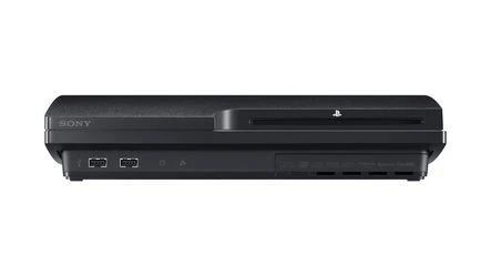 A rear view of the PS3 Slim
