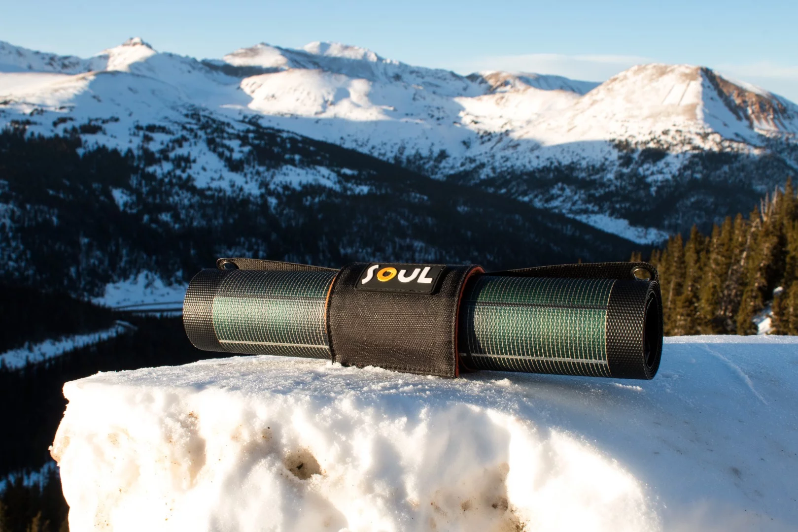 Soul's 28W solar panel rolls up and packs easily