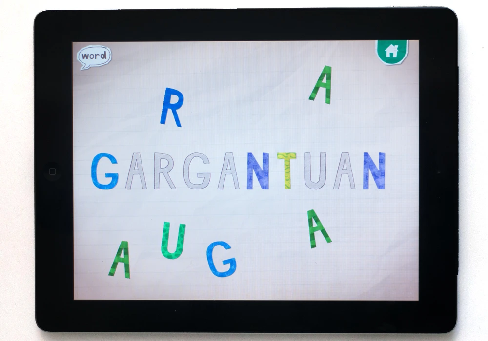 The Endless Alphabet app sees users learn the alphabet by sliding "talking" letters into place to spell various words