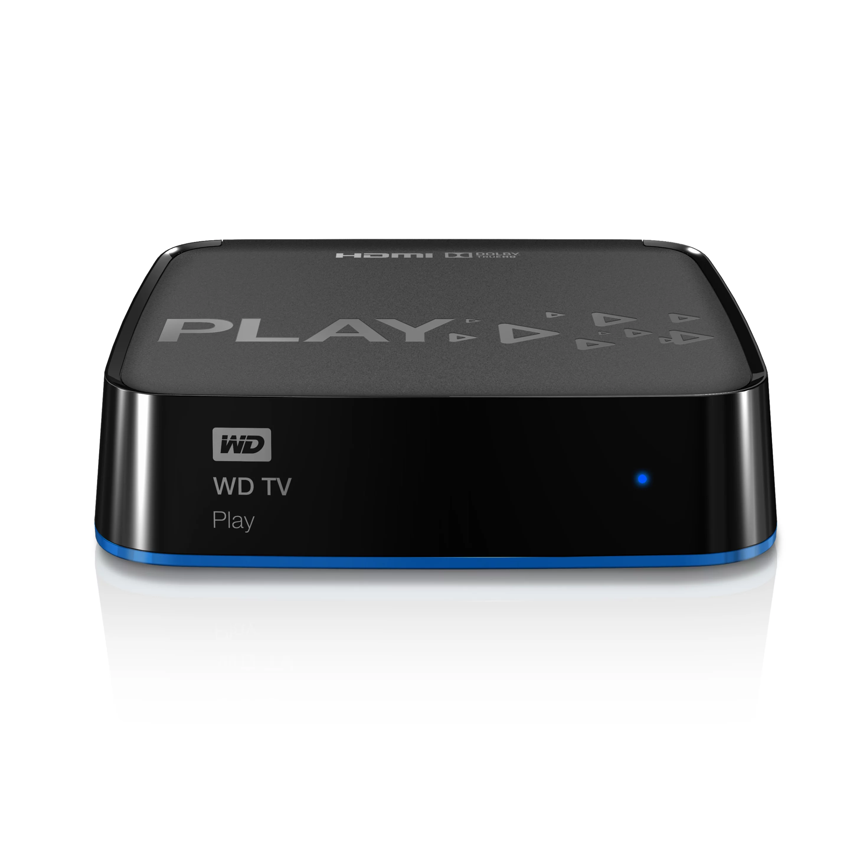 The WD TV Play is significantly smaller than the rest of the range, measuring just 1.07 x 4.13 x 4.17 inches