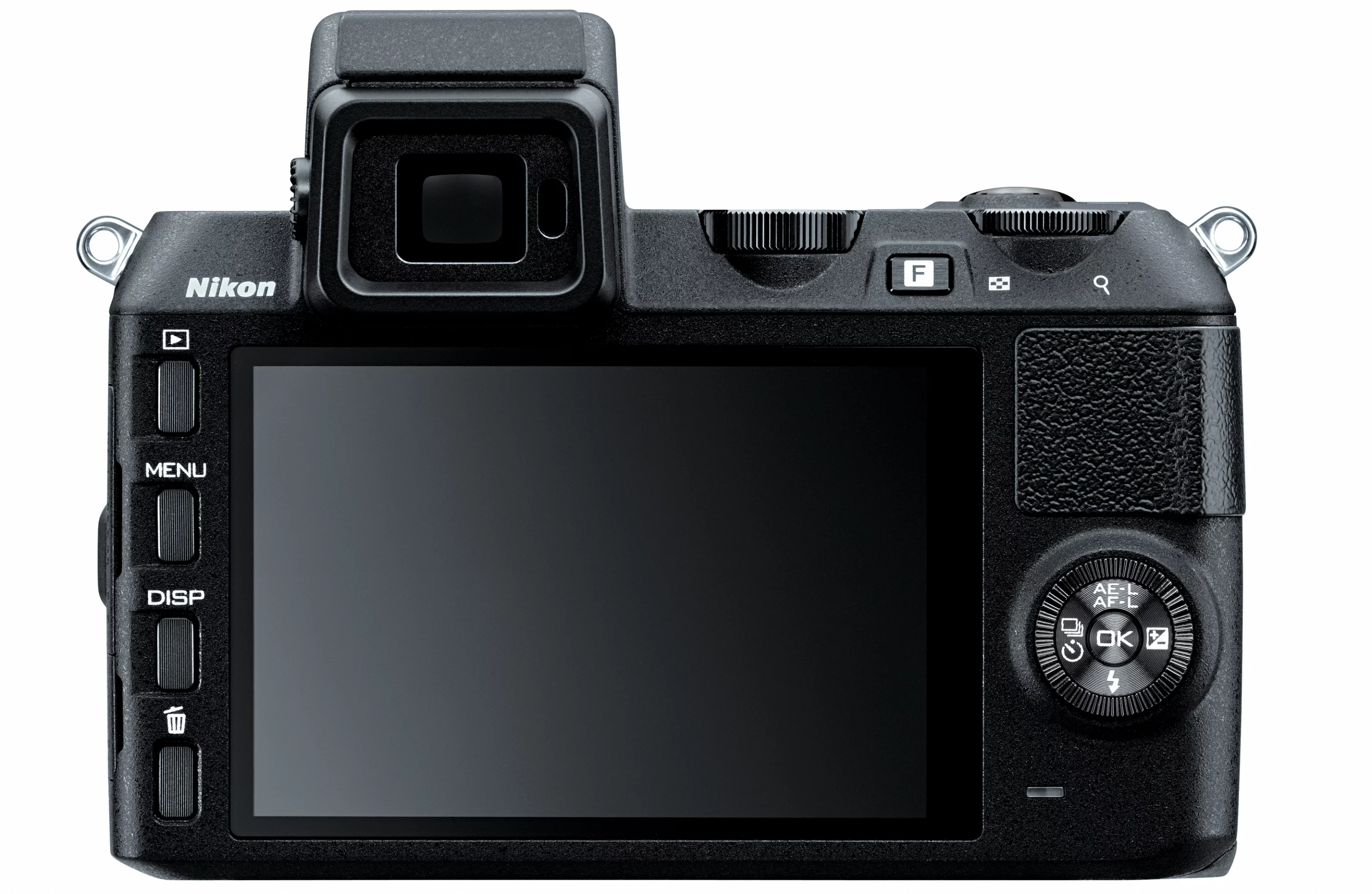 There's a 1.4-million-dot electronic viewfinder and an 921,000-dot 3.0-in LCD display on the rear of the Nikon 1 V2
