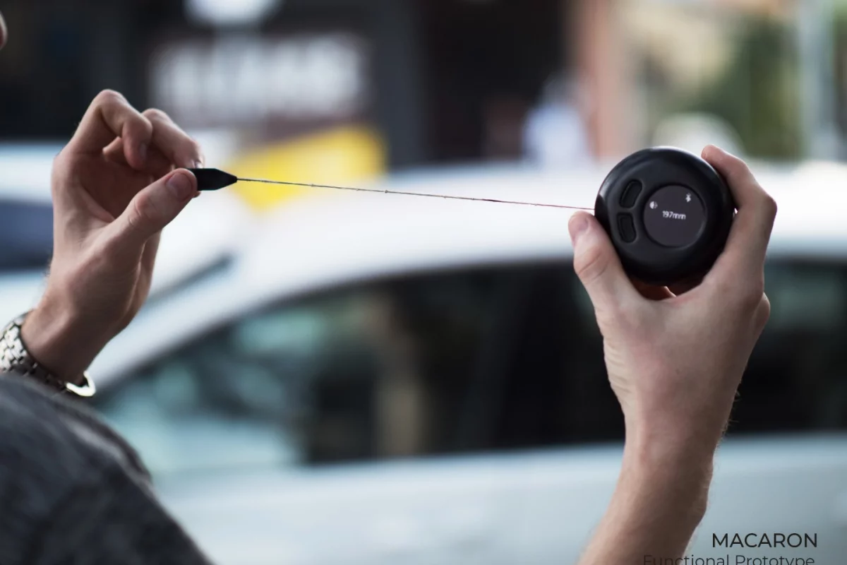 The Macaron is a smart tape measure designed to make it easier for the visually impaired to take measurements