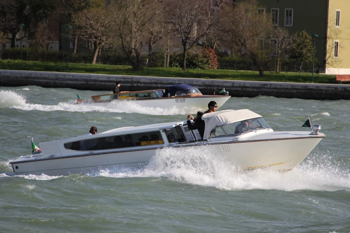 Water taxis in the city of Venice