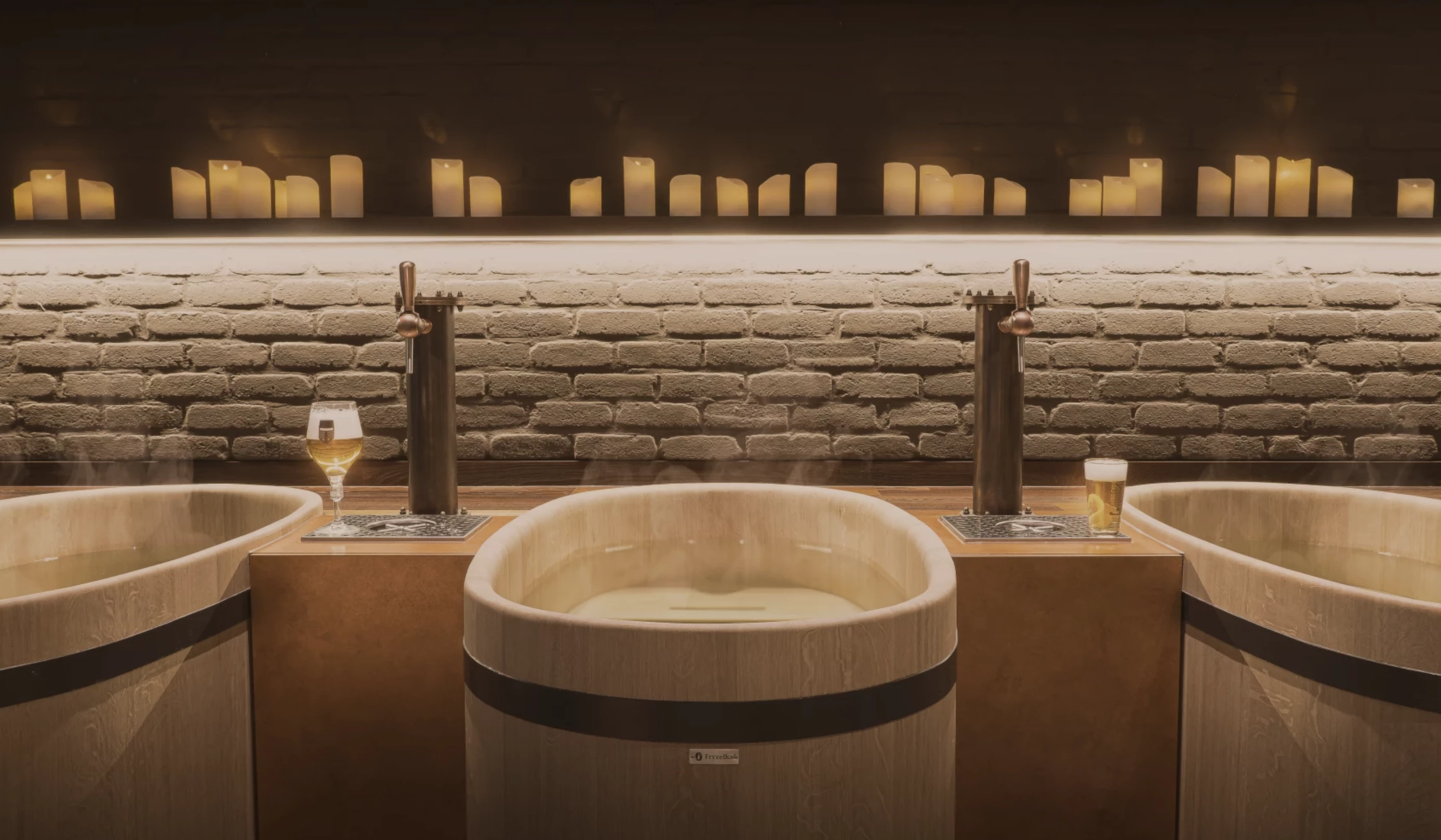 The sleek aesthetic of Bath and Barley in Belgium is a look you'll most likely find in the burgeoning US beer spa scene