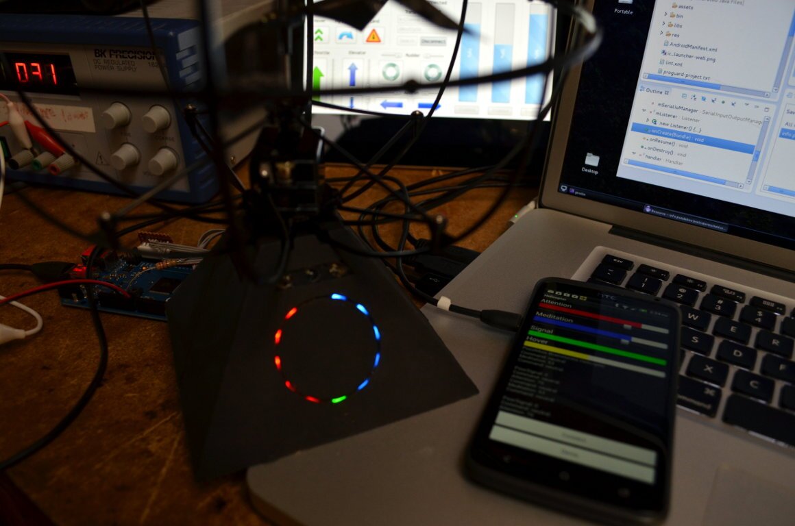 The Puzzlebox Pyramid has a dual role as a home base for the Orbit helicopter and a remote control unit