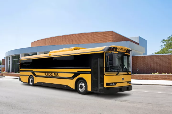 BYD has unveiled an electric school bus with bi-directional charging