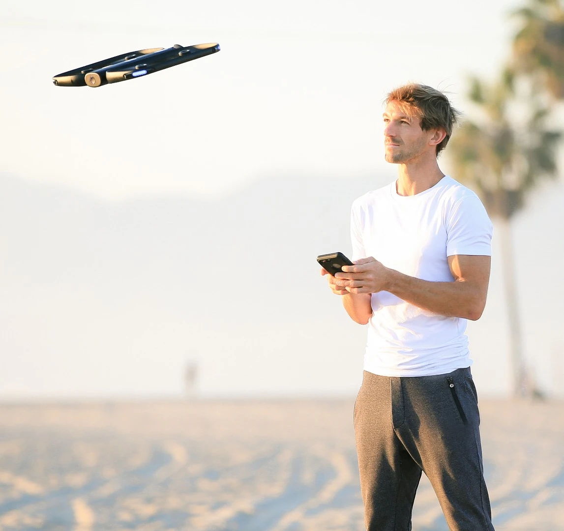 The Skydio R1 drone comes with 64 GB of onboard storage, has a range of 300 ft (91 m)