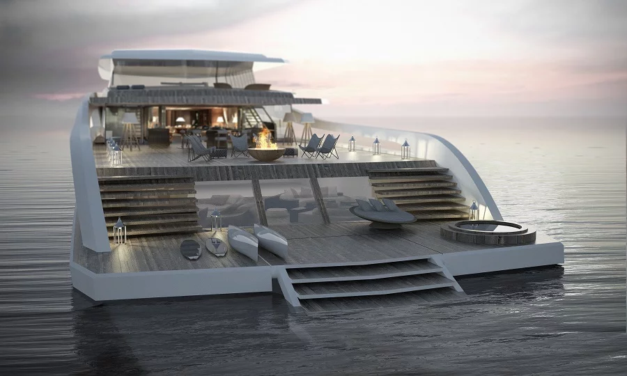 The Pastrovich X-Easy concept yacht is designed for a "beach house" type lifestyle
