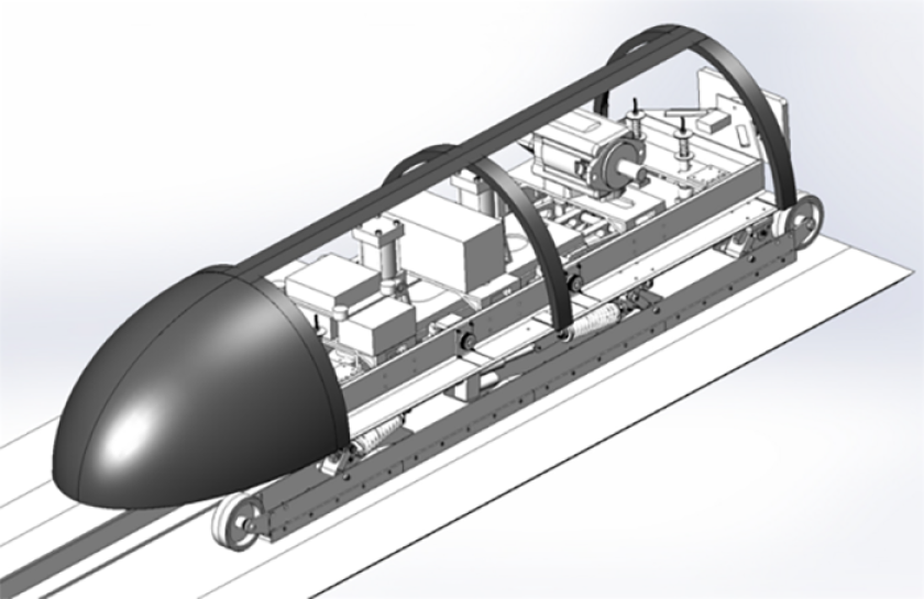 The MIT team's winning design details a 250 kg (551 lb) passenger pod with an exterior crafted from carbon fiber and polycarbonate sheets