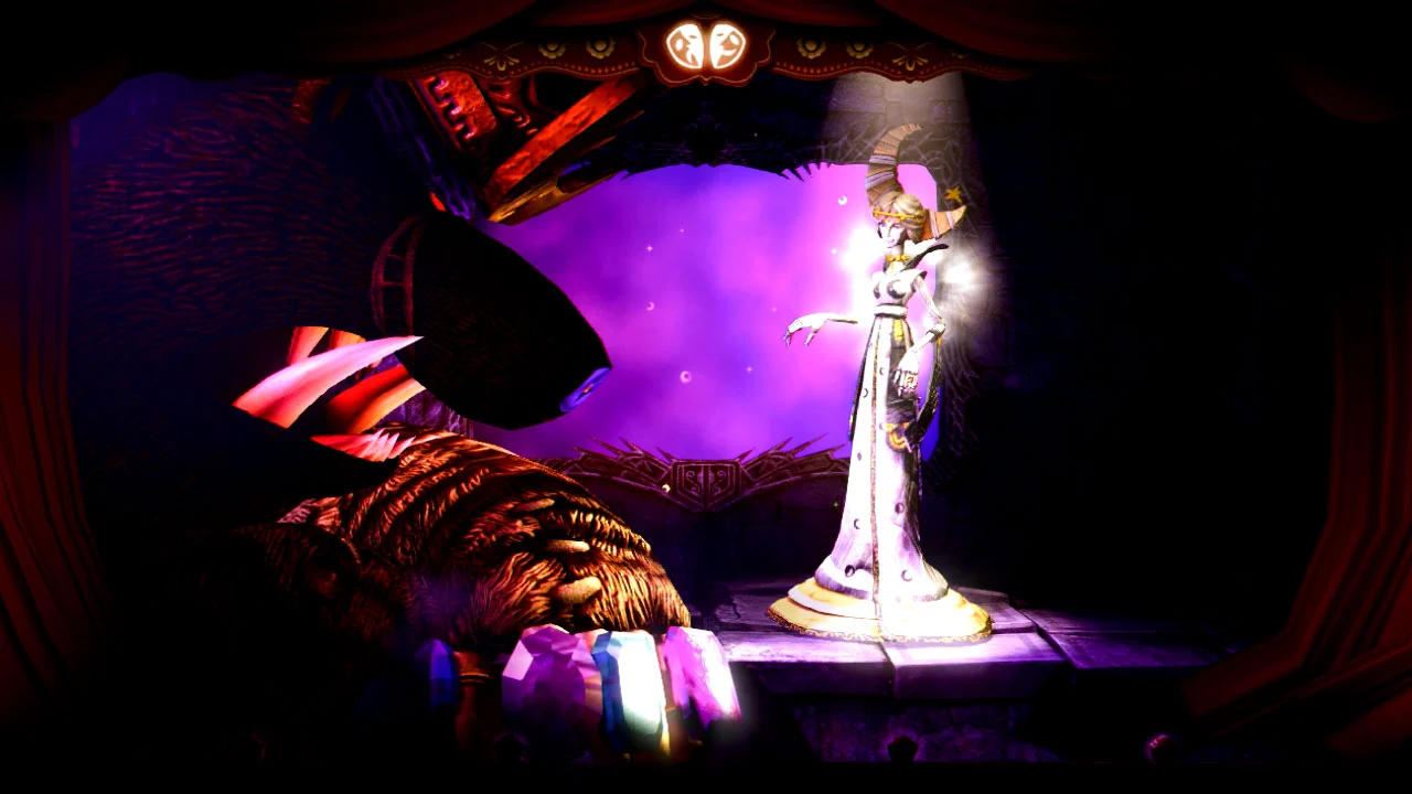 A throaty narrator and excellent voice actors tell the tale in Puppeteer