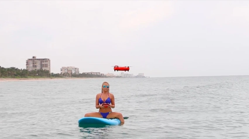 The Spry drone's remote control unit is also waterproof