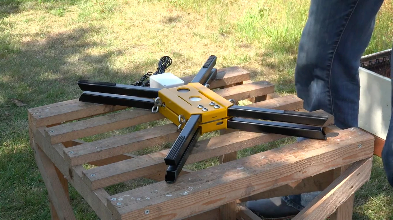 The BEEP base, ready to receive a hive