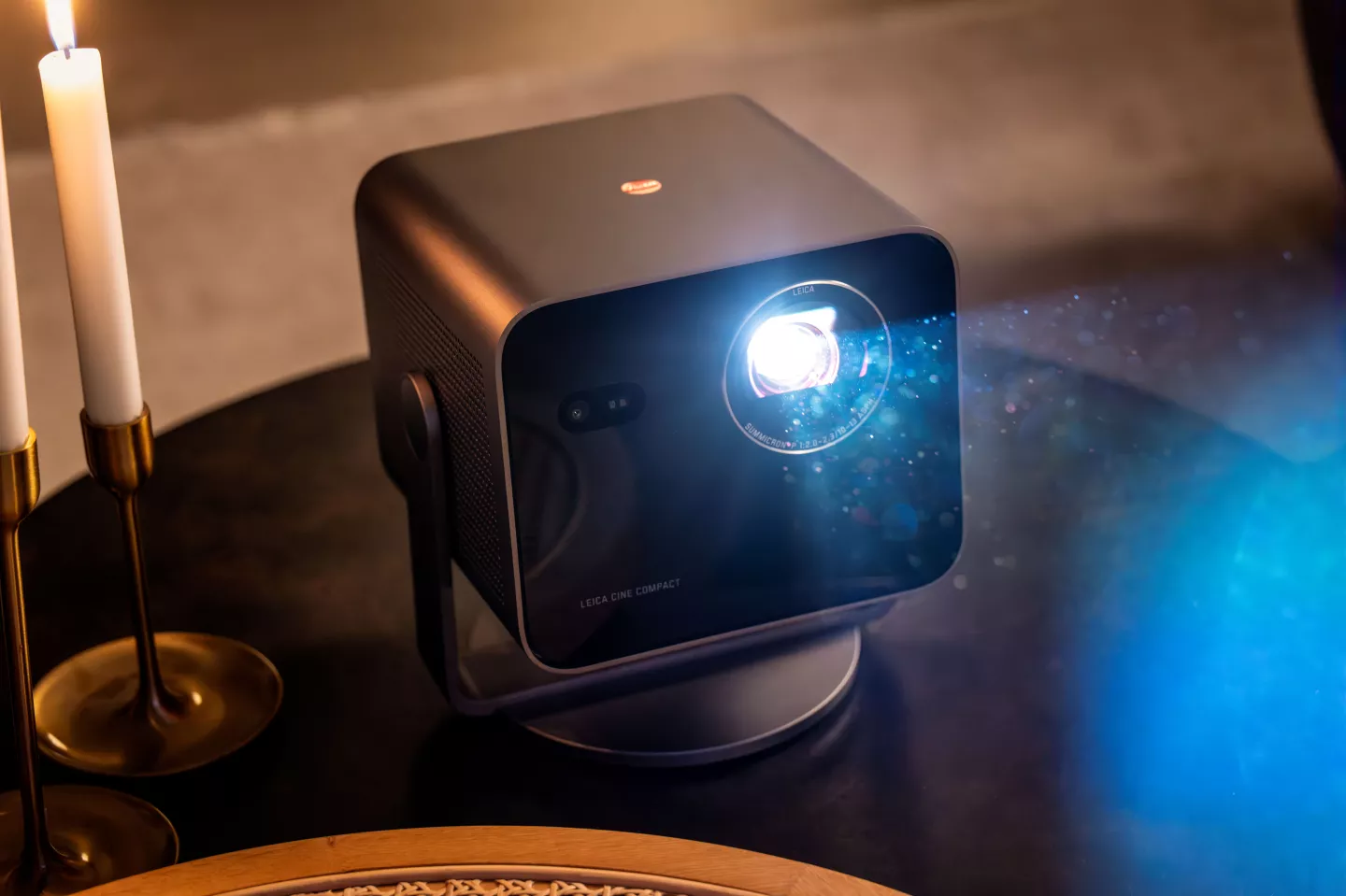 The Leica Cine Compact 1 puts out 1,700 lumens of triple-laser light, and can throw visuals at up to 220 inches