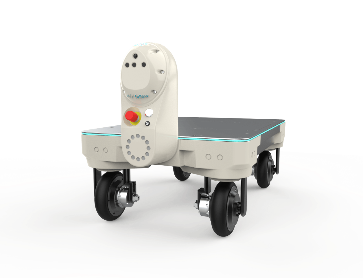 The Kilo robot's sensors can lock onto and follow a human worker at the touch of a button