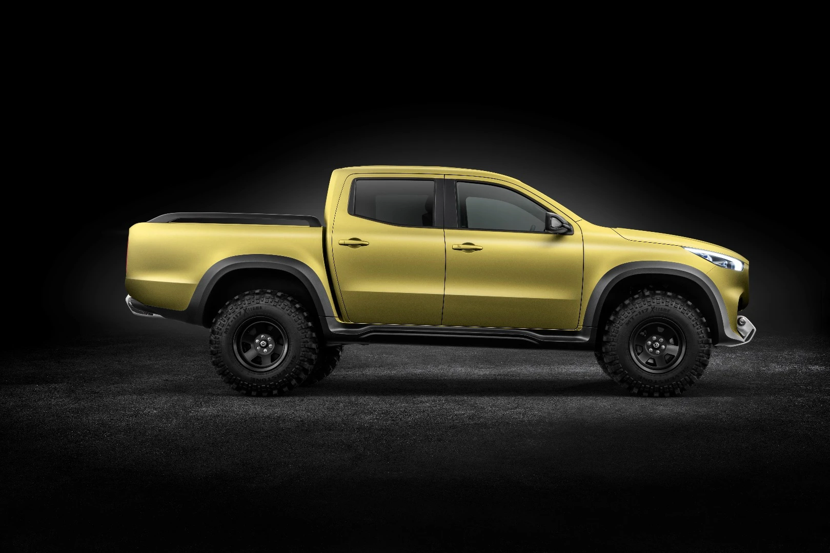 The Mercedes X-Class looks tough from the side