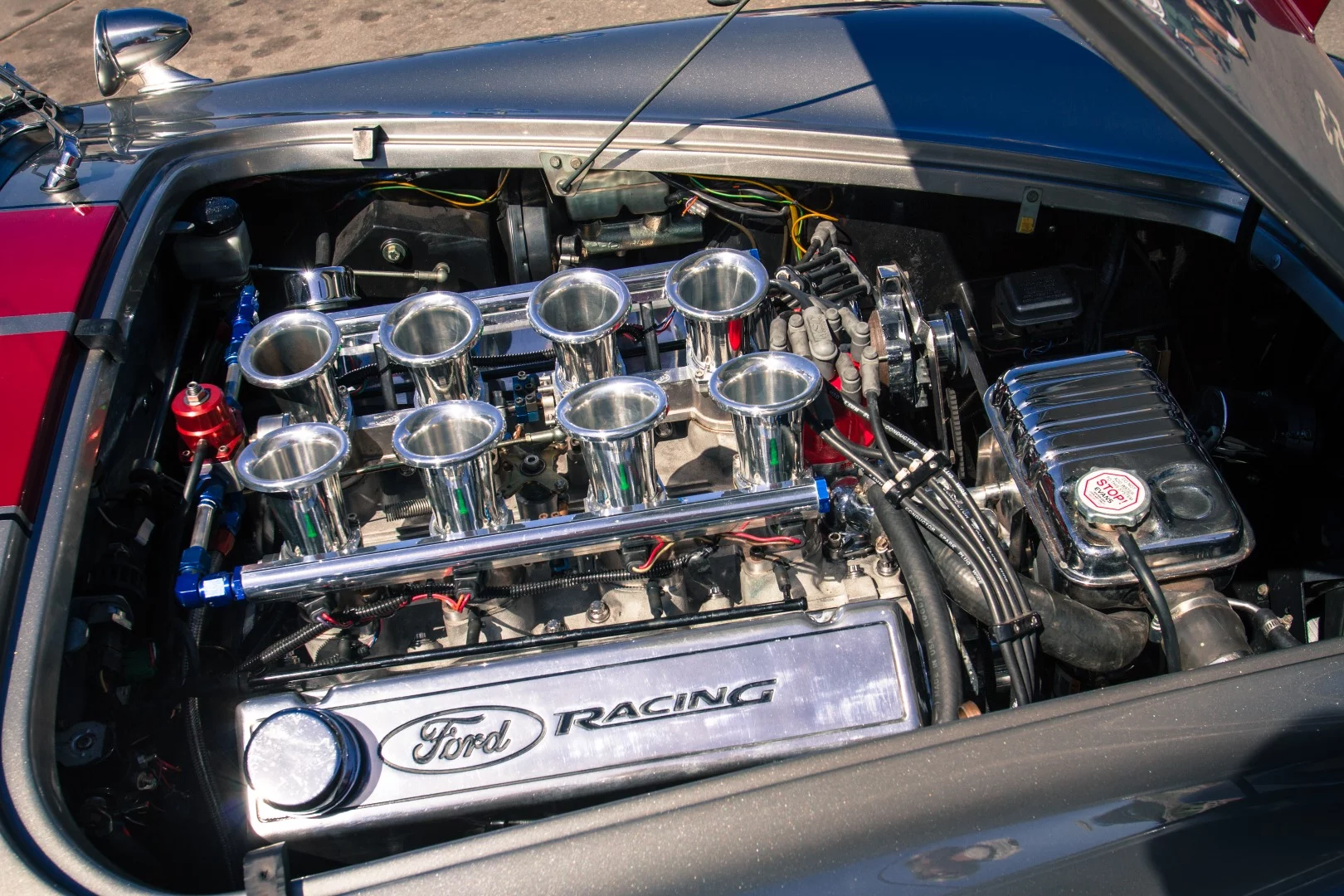 The replica Cobra MKIII Roadster made by Superformance comes as a rolling chassis. It's up to the new owner to decide what powerplant gets tossed in