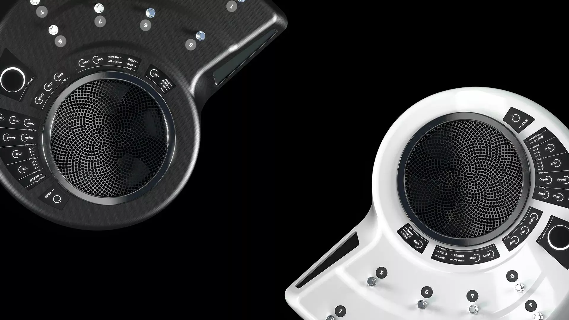 The Amonito will be available with a carbon fiber chassis (left) or painted aluminum (right)