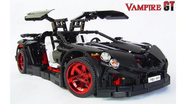 This model of a "Vampire GT" Supercar consists of almost 2,000 pieces, including a full transmission (Image: Cuusoo.com)