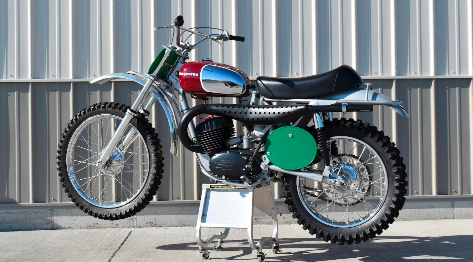 One of Gerrit Wolsink's early motocross bikes that was restored by Vintage Iron. At $16,500, it fetched an excellent price for a two-stroke, which tends to indicate there's a history to this bike that we don't know about.