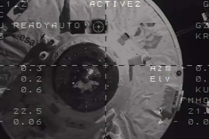 ATV-5 docks under autonomous control (Image: ESA/NASA)