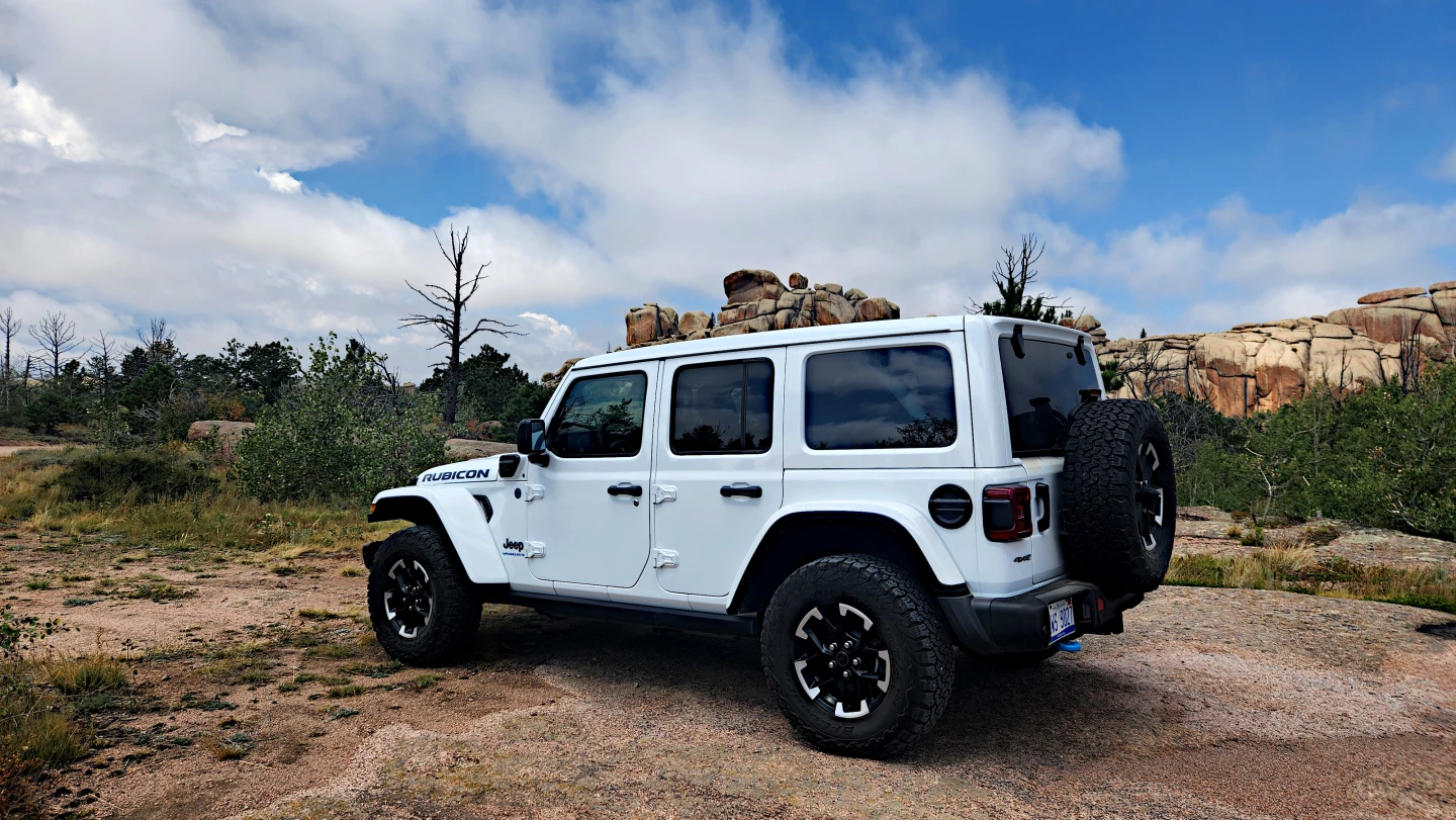 The four-door model of the Jeep Wrangler has seating for five and a large cargo space