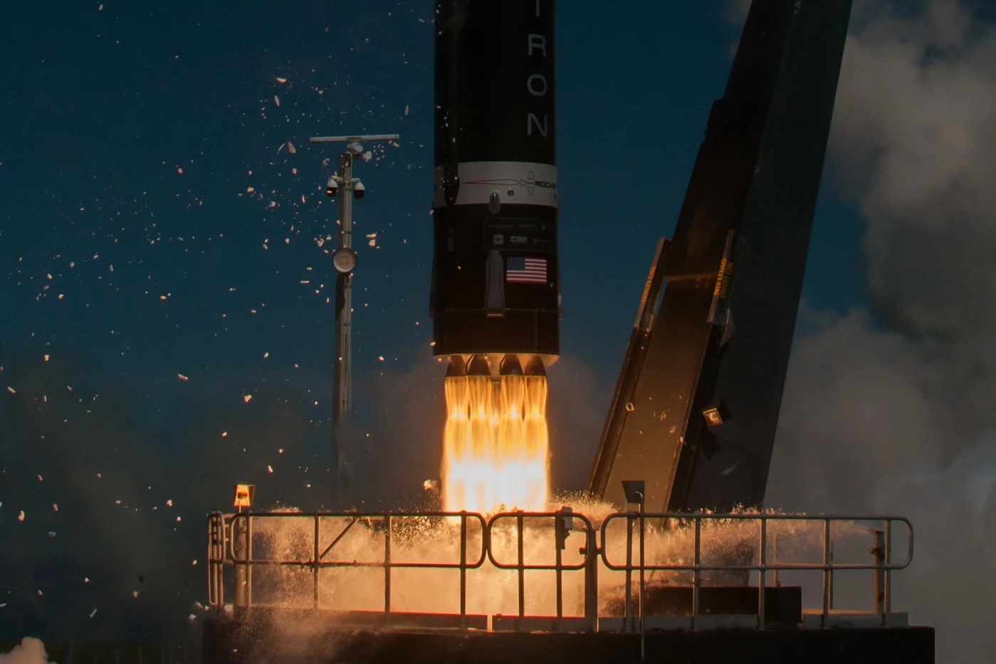 The Electron rocket lifts off