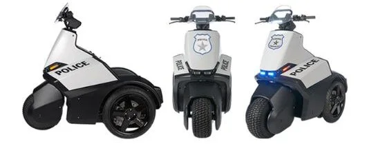 The Segway SE-3 Patroller runs on multiple Li-ion batteries and has independent direct rear wheel electric drive