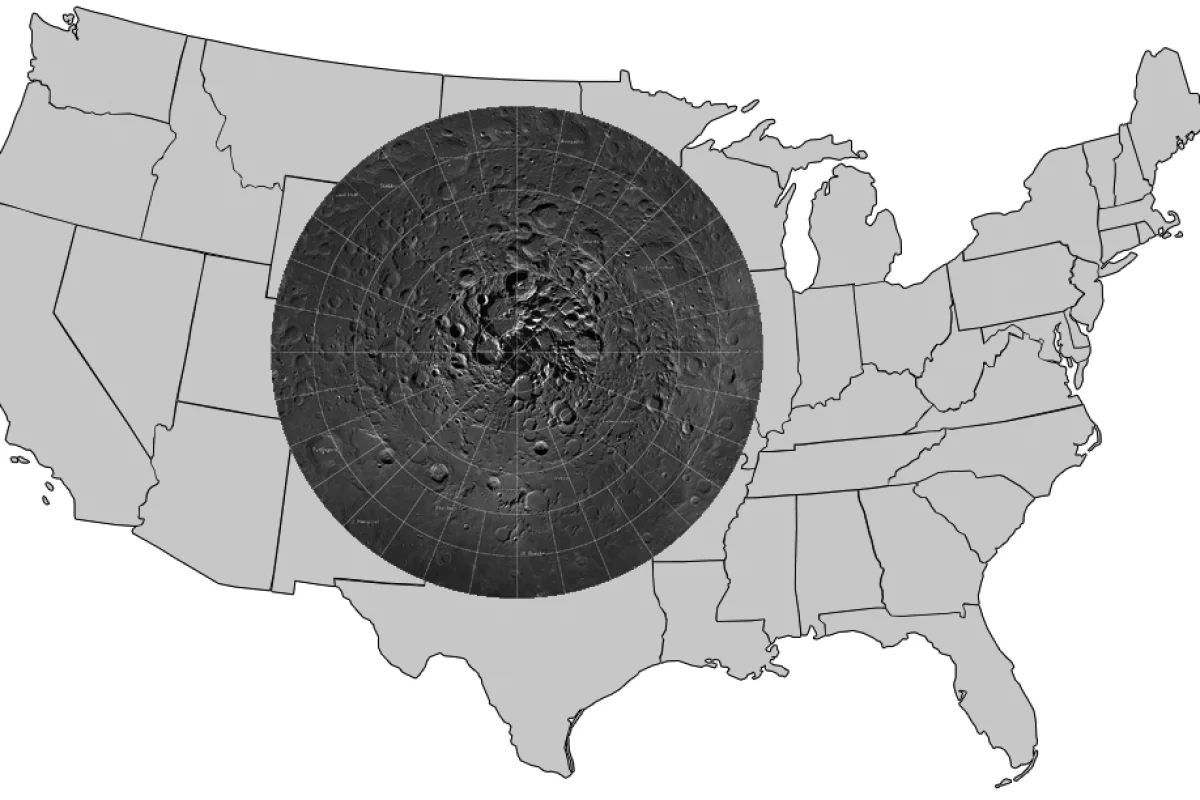 NASA has released a 680-gigapixel interactive mosaic of the Moon's north polar region that covers an area over a quarter the size of the USA (Image:NASA/GSFC/Arizona State University)