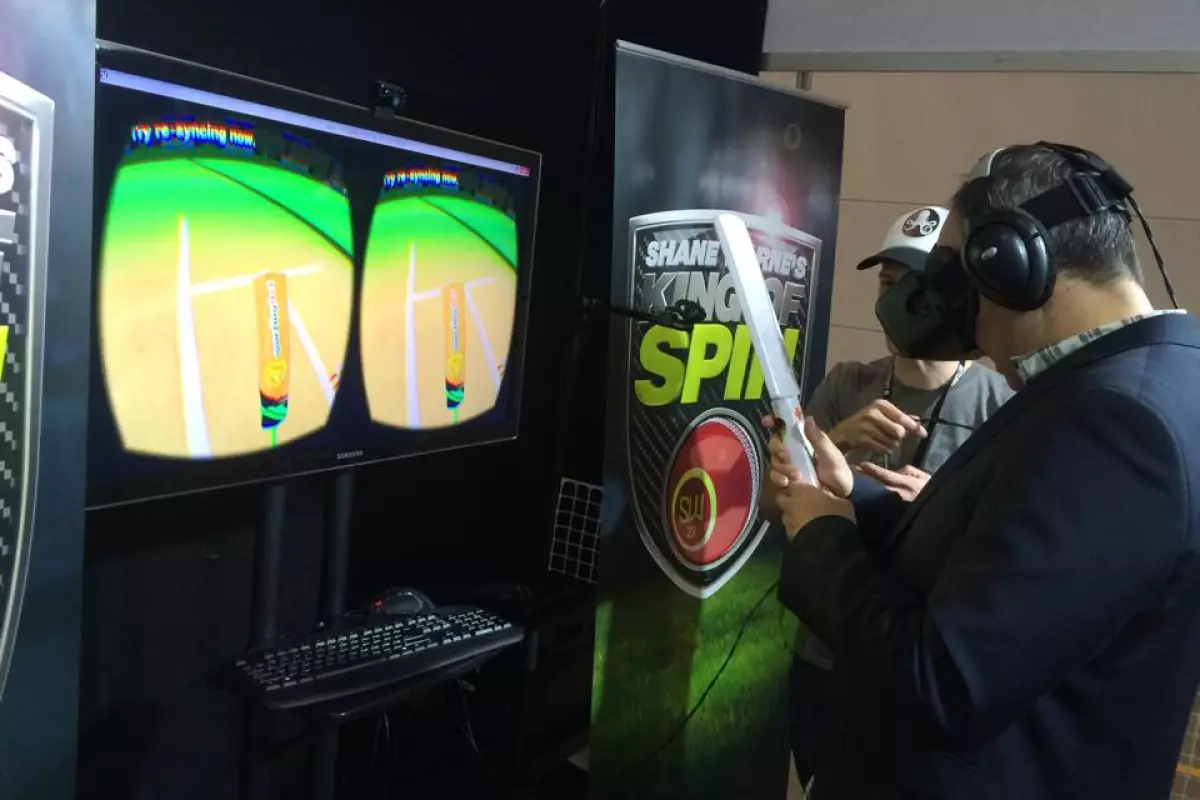 King of Spin VR for Oculus Rift will see players face off against legendary cricketer Shane Warne in a virtual arena