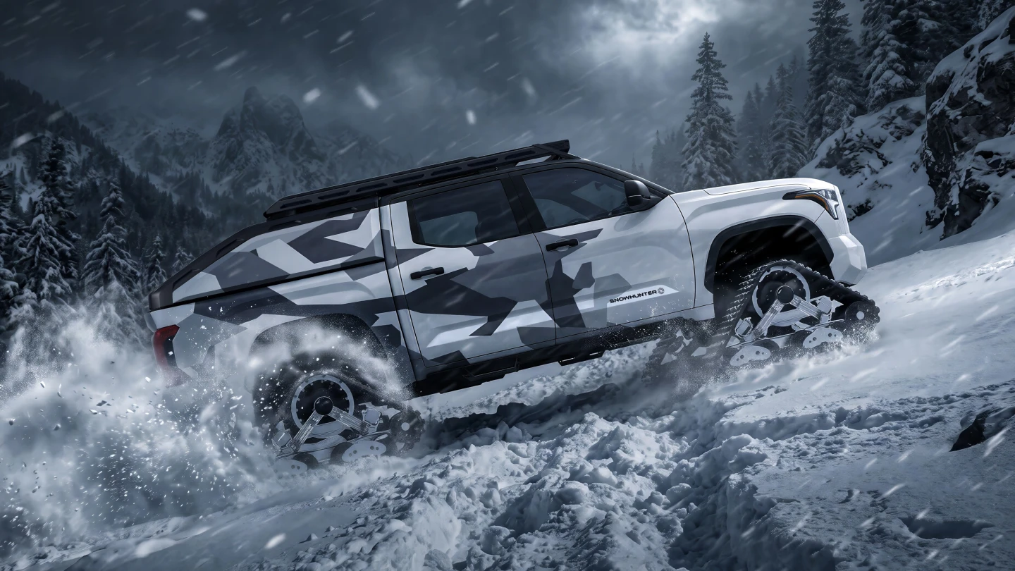Toyota sýnir Snowhunter-bíla með snækjum í stað hjóla