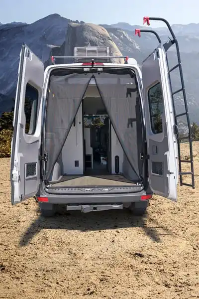 Rear and side screens bring the breeze in but keep bugs out