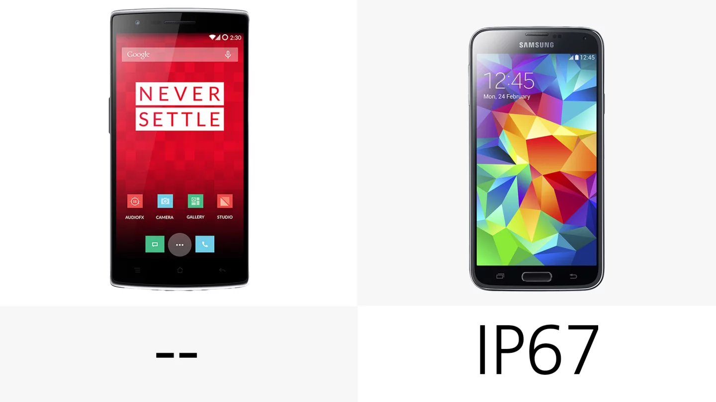 The Galaxy S5 has IP67 water resistance