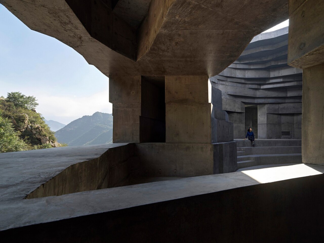 The Chapel of Sound has no heating or air-conditioning installed and multiple openings allow the wind and rain inside
