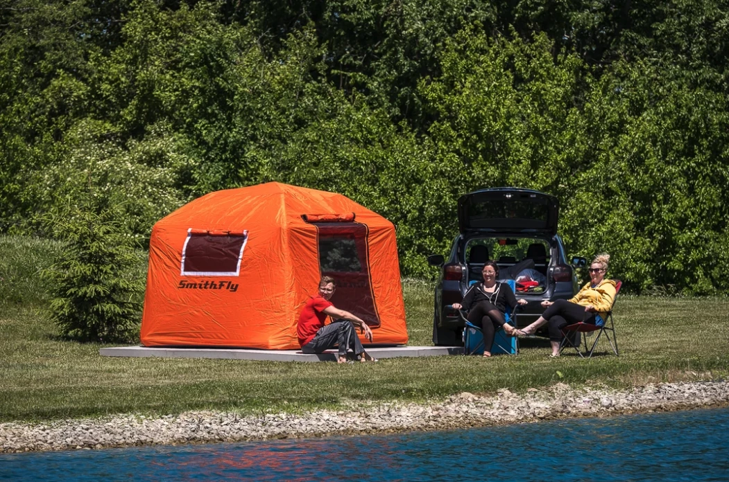 Inflatable raft and water shelter specialist SmithFly comes ashore with the Shore Tent