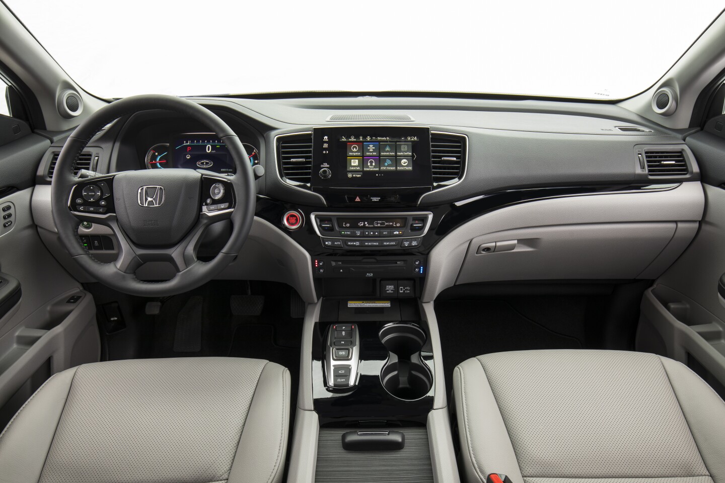 An up side to the spacious interior of the 2019 Pilot is its well-designed ergonomics and excellent new infotainment interface