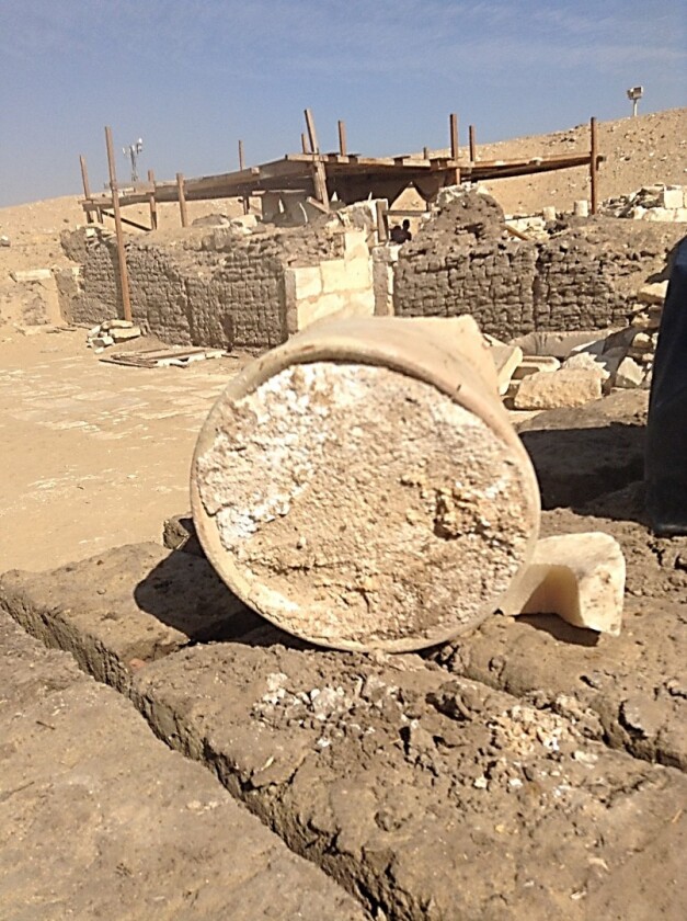 The cheese was initially collected during excavations conducted by a team from Saqqara Cairo University