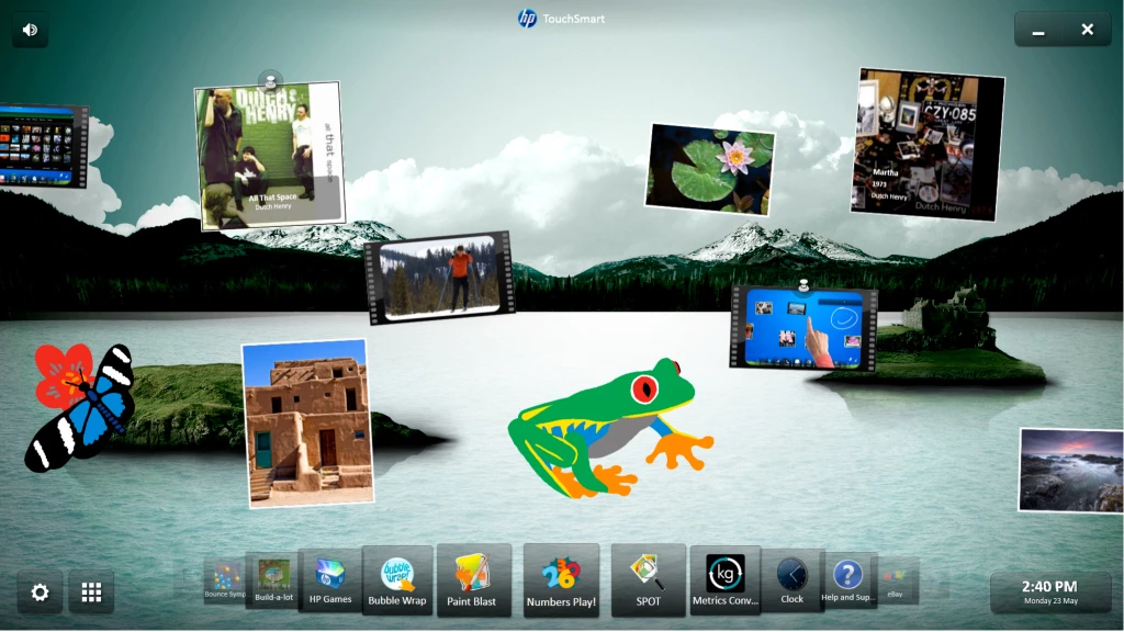 The TouchSmart 4.0 interface's Magic Canvas