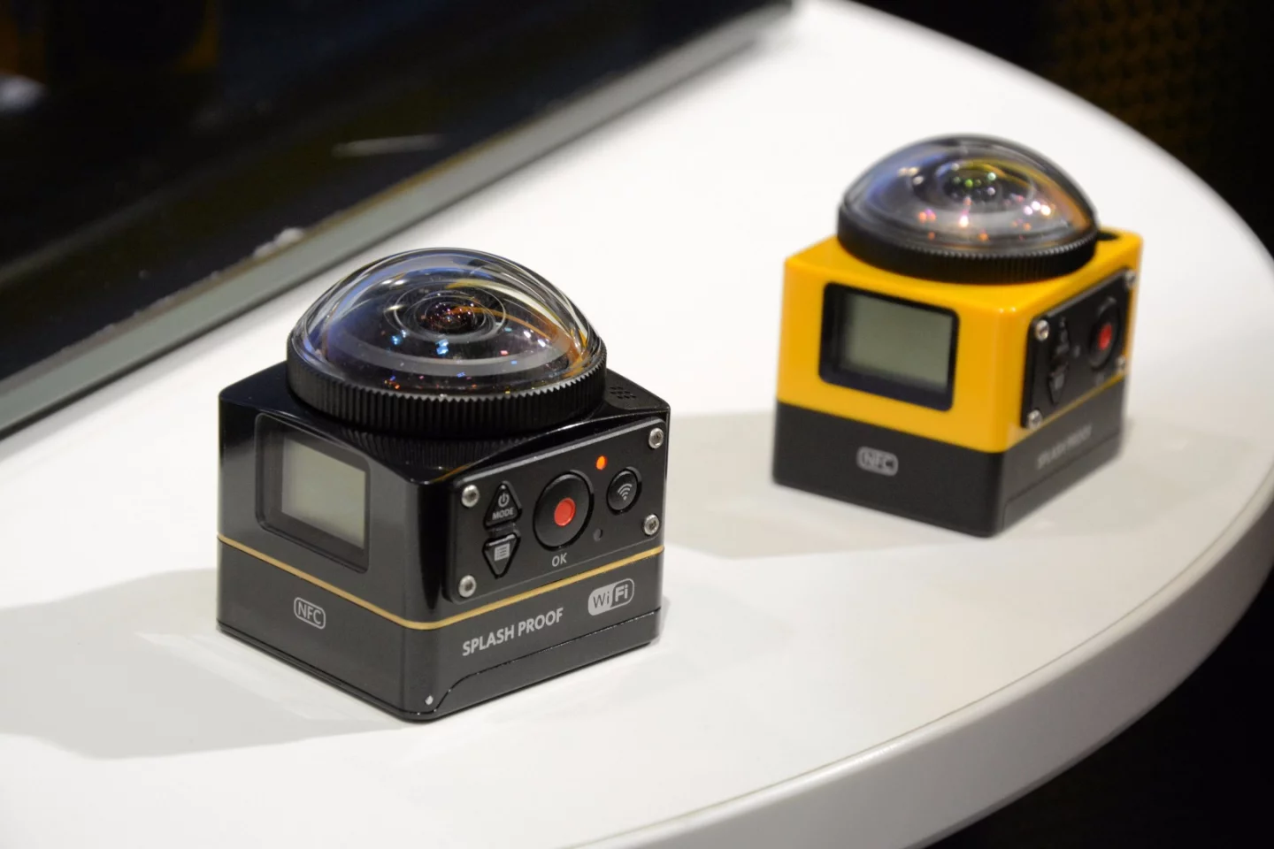 The Pixpro SP360-4K next to its predecessor, the SP360