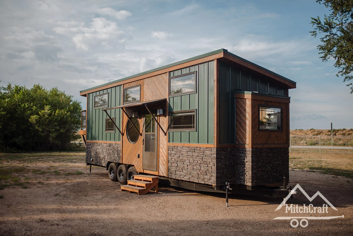 Lisa's 30 x 10 Tiny Home is based on a triple-axle trailer and gets power from a standard RV-style hookup
