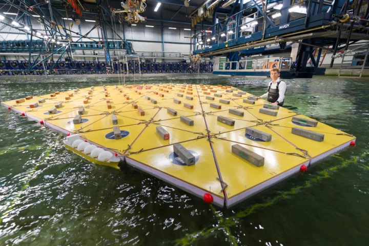 The Maritime Research Institute Netherlands is testing a floating mega island that may one day expand the liveable space offshore