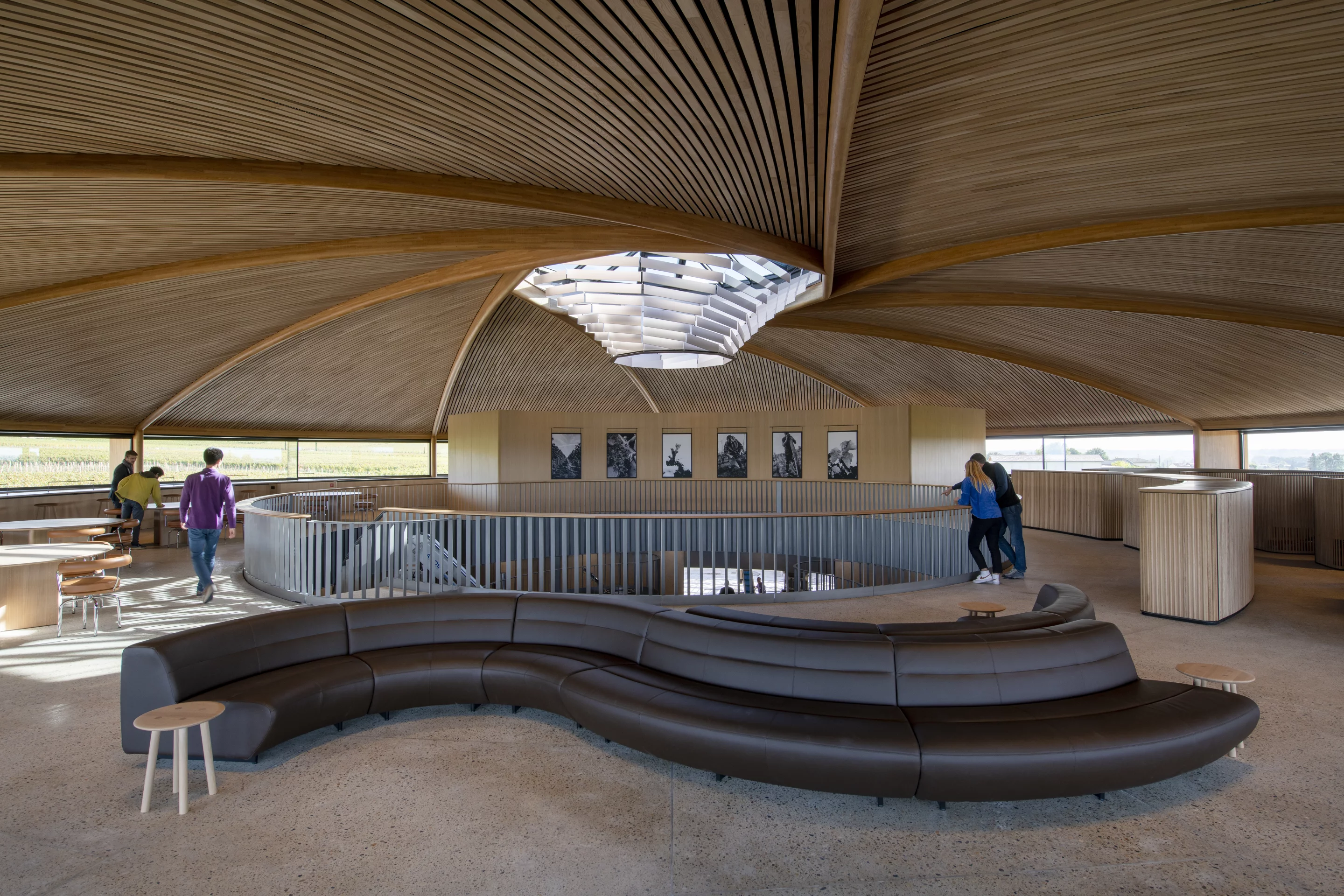 Le Dôme Winery features a wine bar that offers 360-degree views of the surrounding area