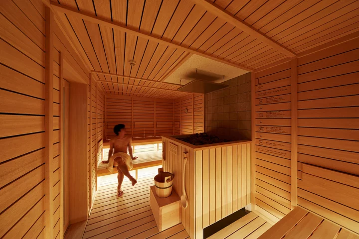 °C features a sauna imported from Finland