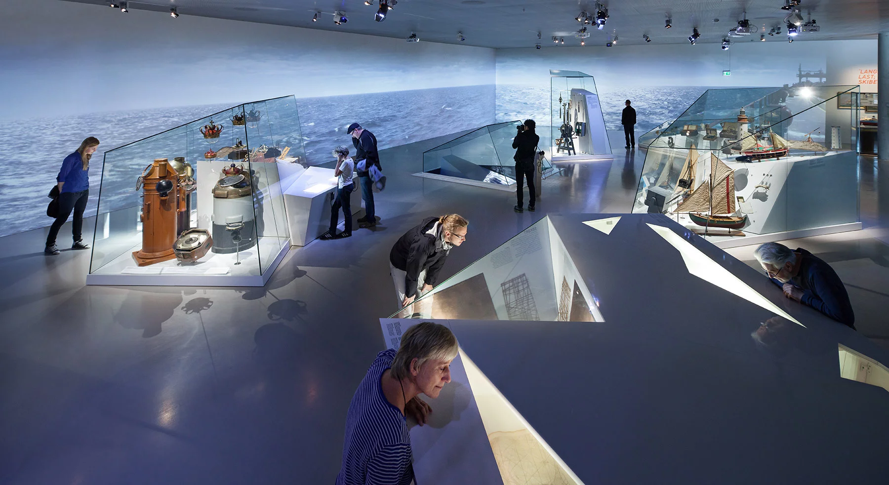 The museum features exhibition spaces dedicated to charting Denmark’s long seafaring history, looping around the dry dock’s walls (Photo: BIG)