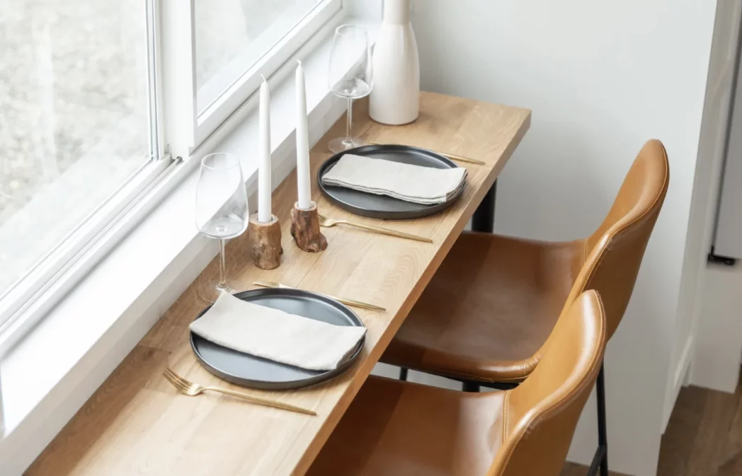 The Loft Ruby Edition's kitchen includes a breakfast bar for two