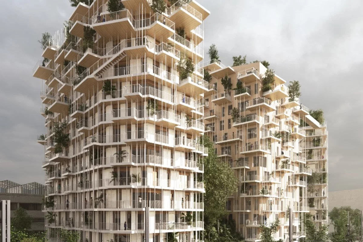 Slated for Bordeaux’s Gare Saint Jean neighborhood, Canopia would take up a 17,000 sq m (182,986 sq ft) plot