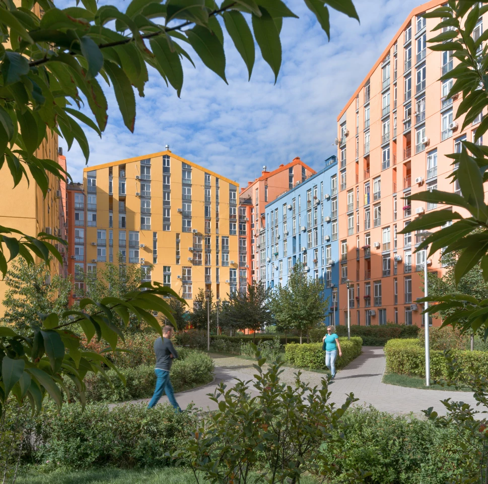 Archimatika won the Use of Colour Prize for its vibrant Comfort Town housing development in Kiev, Ukraine