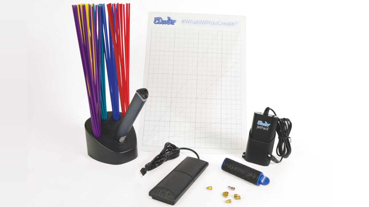 The US$99 price includes a single pen, power adapter, a set of colored plastic strands and some tools for cleaning, nozzle removal and adjusting temperature.