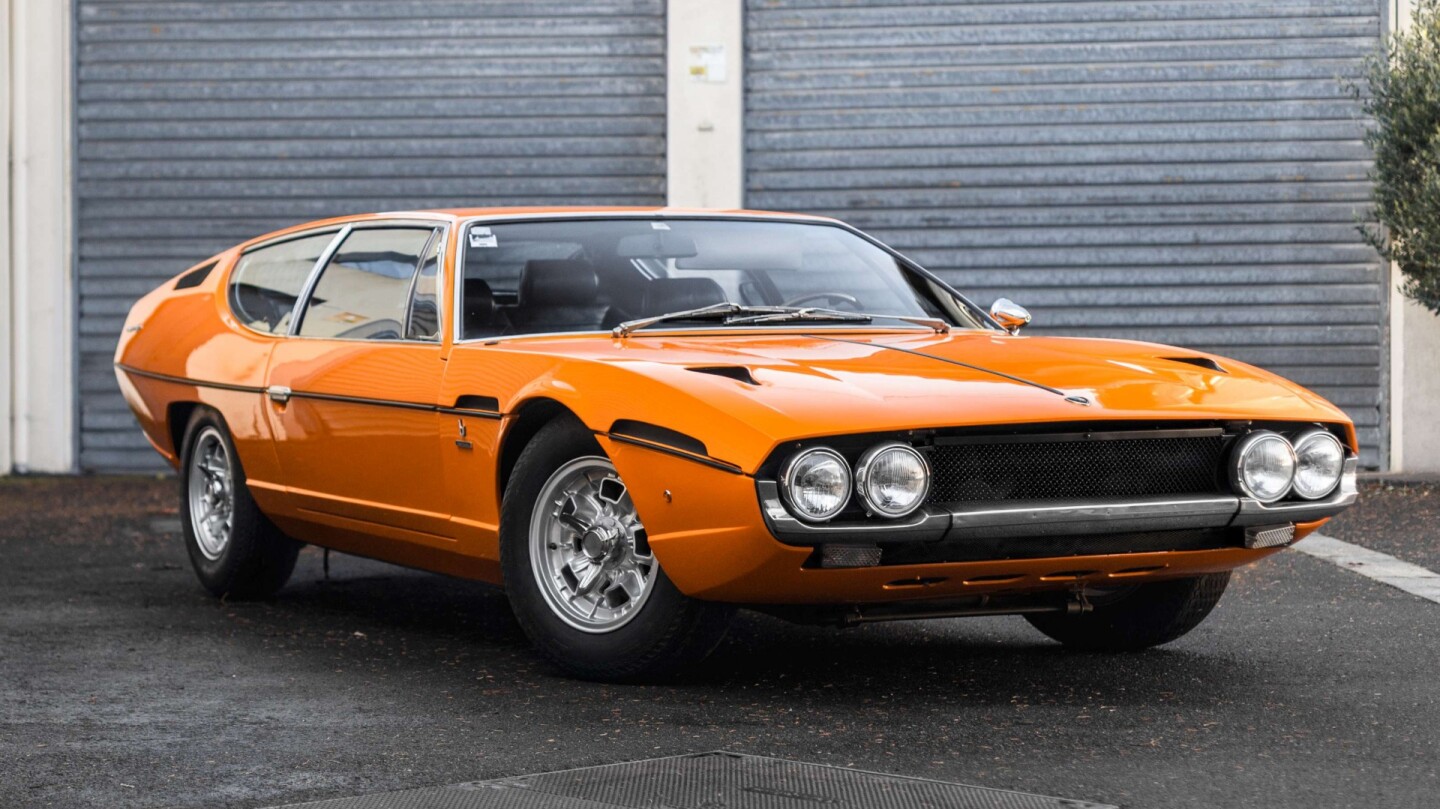 Flushed with the success of the Miura, Lamborghini began work on a four-seat sportscar, aiming to combine sportiness and roominess. The first sign of this attempt appeared at the 1967 Geneva Motor Show with the Marzal, and at the 1968 Geneva Motor Show, the Espada was shown for the first time. This car is a first series that has just had a complete €40,000 restoration, returning it to its stunning best, both in terms of presentation and performance from the extraordinary 3.9L V12 that the car shares with the Miura. Sold for $207,391 (€169,264 )