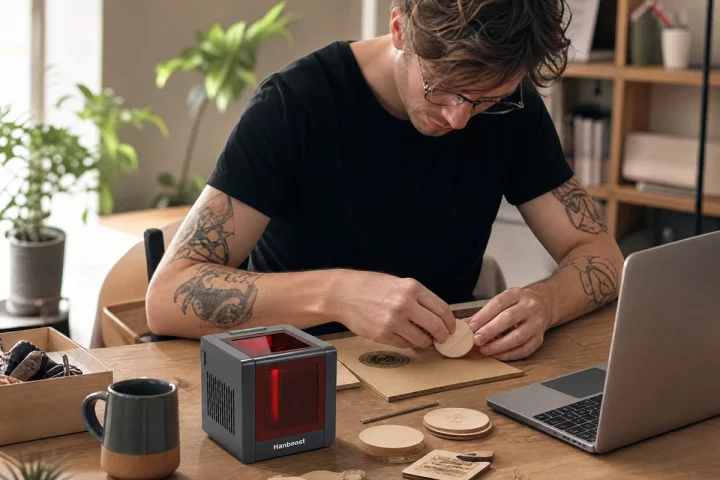 The compact T1 is perfect for small studio desks, and for craft fairs with tight quarters for your stuff